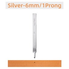 가죽 고수 공예 도구 공구 포니 Wuta 1pc 3456mm 가죽 끌 도구 다이아몬드 천자 철 기본 구멍 펀치 스티칭 가죽 공예 도구, 은색 6mm 1갈래, 1개