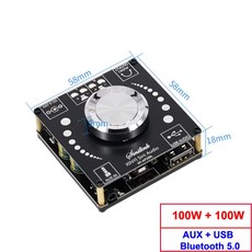 XY-AP100L 2*100W 블루투스 전력 증폭기 보드 5.0 디지털 AUX 2.0 채널 스테레오 홈 음악 스피커 무선 모듈 오디오 앰프, 3) AP100L