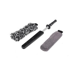 Detail Factory - 교체 가능한 극세사 커버가 있는 휠 브러시 미니 매우 부드러운 세척 휠 타이어 및 림 세척 디테일 라이브 와이어, Regular, 회색