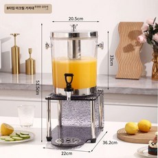 주스 음료 물 쥬스 8L 오렌지주스 레몬즙, B형 아크릴 스탠드투명 블랙, 1개, 1ml