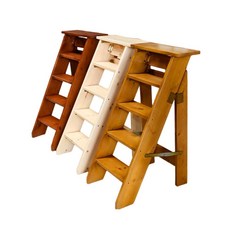 이층침대 사다리 원목 계단 벙커 침대 난간 복층 가정용 우드, 4. 탄화목 5단 1m
