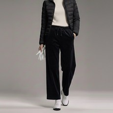 1+1 여성 골프 와이드 코듀로이 기모 팬츠