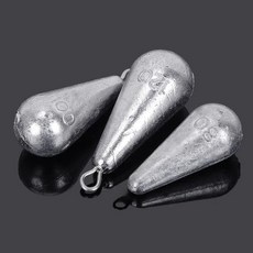 O-링 리드 싱커 회전 물방울 실린더 무게추 낚시 액세서리 3.5g 개, 물방울형 10g 10개