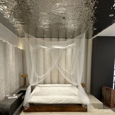 日式弔掛式圓頂蚊帳 免安裝加密防蚊罩 嬰兒/單雙人床通用 (墨綠色), 粉色送8粘鉤+8根繩子,寬1.9米X長2.1米X高2.4米