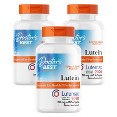 닥터스베스트 루테인 20mg 소프트젤, 60정, 3개