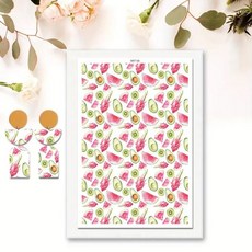 꽃대리석 패턴 폴리머 클레이 수채화 전사지 조각 인쇄 모델링 종이 세라믹 공예 도자기 만들기 도구, 06 MT738