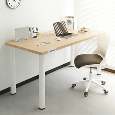 Unihome E0급 업그레이드형 컴퓨터 책상 튼튼한 다용도 테이블, 원목색