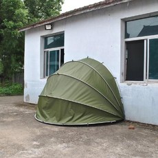 오토바이 접이식 간이차고 휴대용 덮개 간이 바람막이 보관함, 그린 200x160x170cm (벽고정)