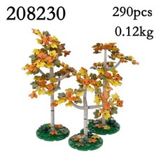 식물과 나무 컬렉션 대체 조립식 풍경 전시 수집 녹색 자연 모델, 3. 290pcs, A. PDF Guide by Email