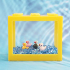 오리꽥꽥꽥꽥 블럭 어항 세트 마리모 포함 베타 수조 키트 DIY, 05. 화이트