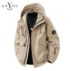 ANYOU 남여공용 방수바람막이 아웃도어 점퍼 등산 야외 다용도 방한복