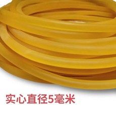 good 力實心彈弓皮筋傳統強力耐用強力魚竿失手繩橡皮筋, 實心皮筋5毫米 3米  素色送皮兜, 1個
