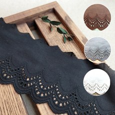 [자체제작] 기획2/85mm 면 레이스 4color 레이스천, 블  랙, 1개