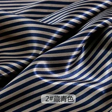 야드 빈티지 실크 옷감 잠옷 새틴 드레스 포장 장식 줄무늬 봉제 직물 패브릭, [02] 45X150cm, 2, 1개