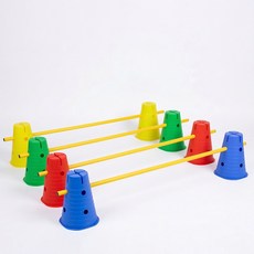 밟을수있는 축구콘 트레이닝콘 어질리티 허들콘 세트, 1세트, 블루,레드,그린,옐로