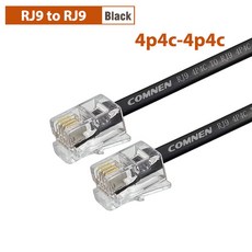 COMNEN 전화 데이터 케이블 수-수 모듈식 코드 핸드셋 음성 익스텐션 RJ9 RJ11-RJ45 4P4C 6P4C 8P4C, 11) 2m - RJ9 To RJ9, 6)2m - Rj9 to RJ9