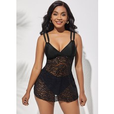 新款蕾絲連身泳衣