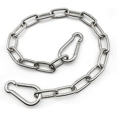 MIKMAYTOO 헤비 듀티 스테인리스 스틸 체인 550LB 용량의 펀칭백 걸이 의자 해먹 스윙 트래피즈 요가, 20 Inches, 4MM