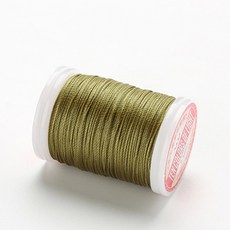 가죽 DIY 액세서리용 실 공예 재봉실 라운드 폴리에스터 코드 코팅 스트링 0 4mm 5mm 6mm, 16-Olive Green, Diameter 0.5mm, 16-Olive Green, 1개