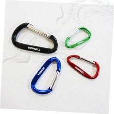 카라비너 등산고리 캠핑용 열쇠고리 가방고리 야외활동 휴대용 금속재질 연결고리, 1개, 소(그린)