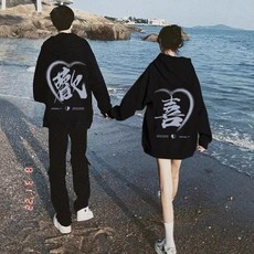 roora連帽情侶裝秋冬季新款潮流高級感衛衣外套，寬鬆舒適，情侶穿搭首選