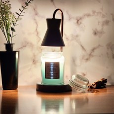 오니리코 모던 캔들 워머 1개 고급 소이캔들 1개 세트, 화이트 워머, 플라워 페어리즈 오니리코 캔들