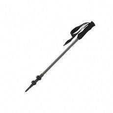 三峰出 C1 碳纖維登山杖 7075航空鋁合金伸縮健走杖 極輕量直柄手杖 露營登山必備, 1個, 黑