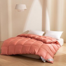 호텔이불 구스다운 한파 겨울용 침구 코튼 더블 레이어 이불 쉘 자체 충전 벨벳 호텔구스이불, K. 아이보리(160수 2중)