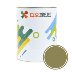 디오페인트 광택스 가구 방문 몰딩 수성 반광 페인트, 1개, 1L, 비비드10(올리브)