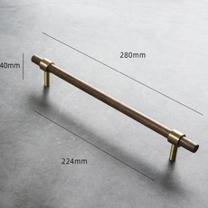 아연 합금 주방 캐비닛 도어 서랍 손잡이 목재 가구 손잡이 가구 하드웨어 호두 너도밤나무, Walnut Wood 224mm