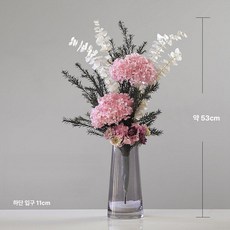 작약 조화 꽃 셀프웨딩 부케 웨딩촬영소품 인테리어 장식, 건조 꽃 팩, 핑크T자형포함150g모래