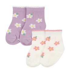 아가방 중계점*BEST* 앤 플라워 단말 2Color (PURPLE PINK) 봄봄봄 봄이 왔어요~ 봄을 닮은 플라워 패턴 양말 2종 택1 6~36개월