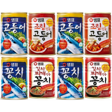 샘표 김치꽁치+조림고등어+꽁치+고등어, 2세트, 400g