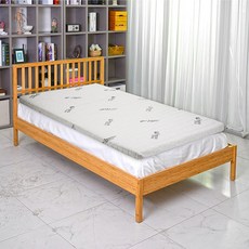 [한자람]국내생산 100% 천연재료 라텍스 6cm 숙면 매트리스(순면 코튼커버) - 싱글사이즈