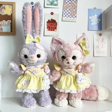 臺灣發貨-Labubu娃衣 S號玲娜貝兒衣服黃奶油小花裙套裝S號星黛露毛絨玩偶娃衣少女