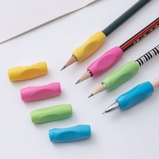 握筆器 鉛筆 握筆矯正器 握筆套 左右手通用, 扁形款_不適用粗桿筆(隨機色), 1個