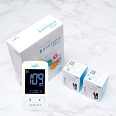 바로잰 혈당 시험지 100매 +바로젠 2 측정기+채혈침100매+알콜솜100매, 1개, 1세트