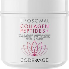 Codeage 脂質體膠原蛋白肽+維生素C 縣化物 無味粉, 1個, 424.5克