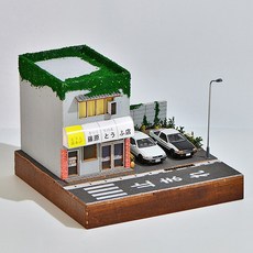 청년토이 1:64 디오라마 다이캐스트 자동차 상가 주차장 미니어처, 1개, 자동차 공장