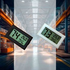 디지털 온도계 온도습도계 목욕탕 실외 파충류 탁상형 미니, 화이트