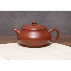樂陶軒 台灣現貨 明爐 20目 原礦粗砂大紅袍皺皮朱泥 全手工 精緻秀巧 宜興紫砂壺 240cc, 1個