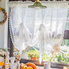 Haeif 프랑스 스타일 흰색 레이스 치마 퍼프 202