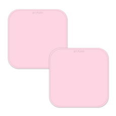 바이푸르 반려동물 강아지 고양이 더핏 실리콘 펫 식기 매트, 2개, 베리핑크S+베리핑크S