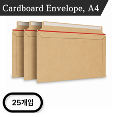 점착형 강화 서류봉투 크라프트, 25개, A4