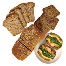 [더브레드천연발효빵] 100%통밀식빵_뺑드상떼 900g-샌드위치용 곡물식빵 ( 샌드위치전용통밀빵 호밀빵 비건빵 통곡물빵 건강빵 무설탕빵 통밀빵 통밀식빵 ), 900g, 1개