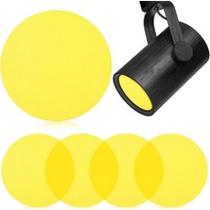 따뜻한 빛 보정 및 홈 데코 LED 조명 필터를 위한 유니모어 컬러 젤 투명 필름 3.93X3.93인치 라이트 디퓨저 시트 5팩, Yellow