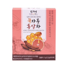 [본사직영] 다예 궁중 꿀자몽 홍삼차 티백 개별포장 전통차 블렌딩티, 11g, 6개, 5개입