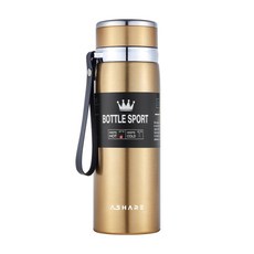 어쉐어 보온병 보냉병 휴대용 보온보냉병, 골드, 800ml, 1개