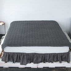 피그먼트 순면 침대패드, 차콜 사각누빔