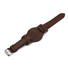 Onthelevel 가죽 커프 시계 스트랩 18mm 20mm 22mm 빈티지 천연 가죽 시계 밴드 매트 포함 남성 여성용 (20mm 커피), 커피